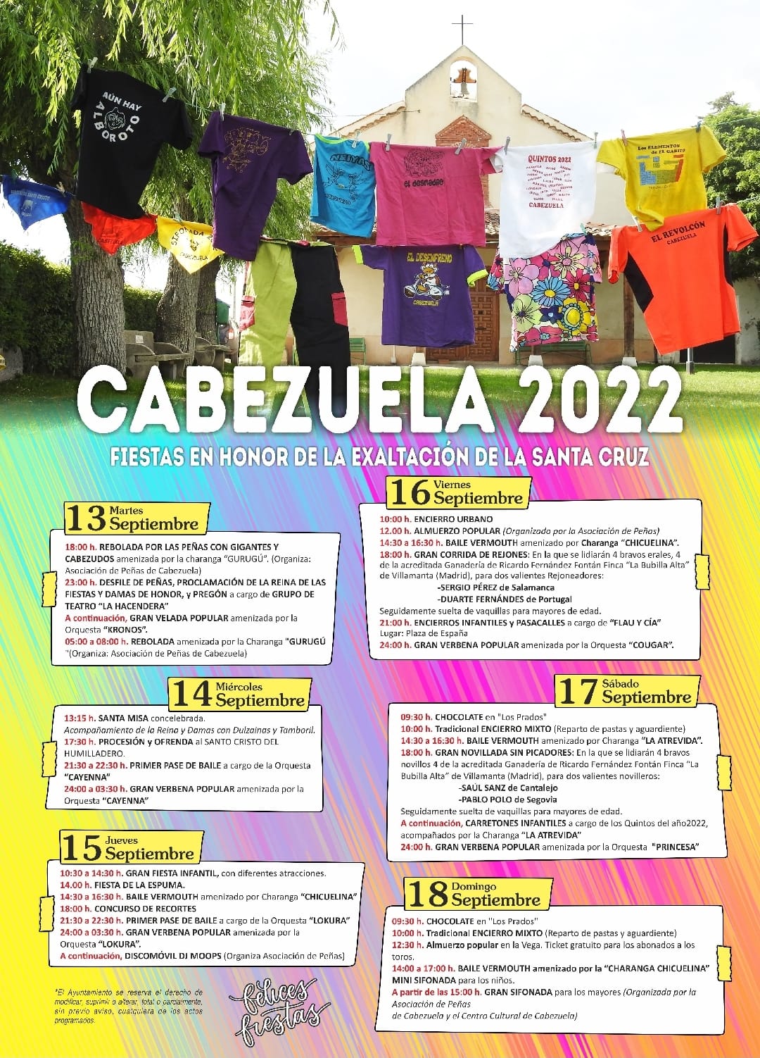 Fiestas en honor a la Santa Cruz 2022 Cabezuela
